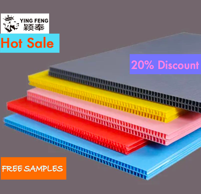 4x8 Black Corflute Correx Coroplast Plate Sheet Cardboard PP Honeycomb Panels Sheets Corrugated Polypropylene Hollow Plastic 3mm
